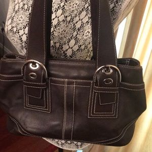 Coach chocolate brown leather